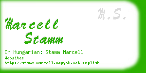 marcell stamm business card